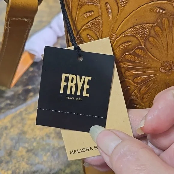 Frye Melissa Hand Tooled Leather Crossbody - Picture 4 of 7